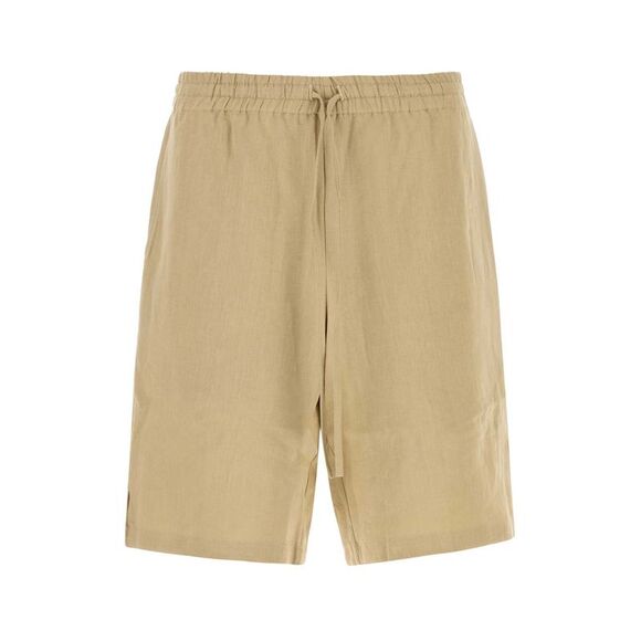 Le Kasha Men Beige Linen Bermuda Shorts